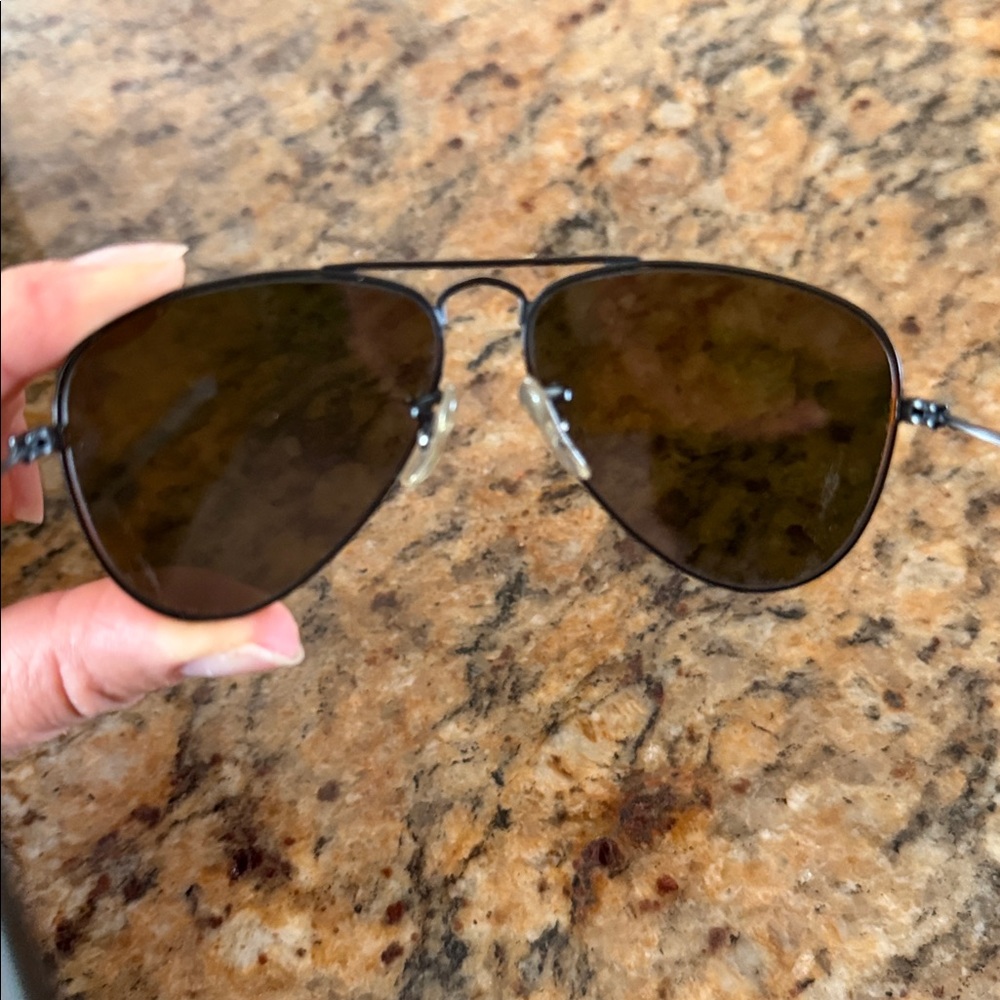 Ray-Ban Junior Kids’ Rj9506s Aviator Sunglasses Black Mirrored Red Orange Lenses - Picture 2 of 6